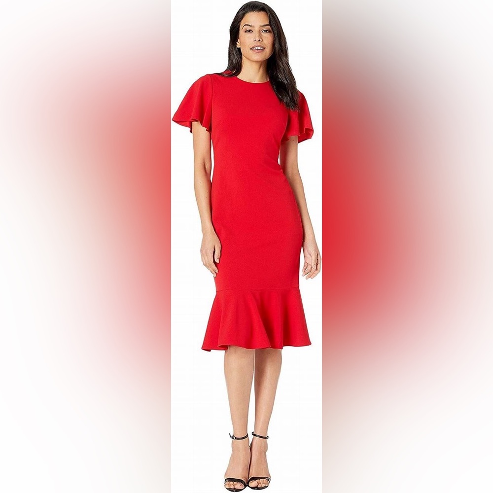 LADY IN RED! PERFECT FOR A VALENTIN’S DAY! Calvin Klein Dress